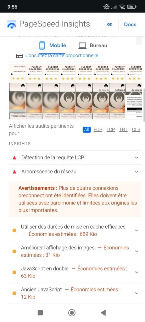 Ancien site Wix (aucoeurdeletre74.com), capture 3