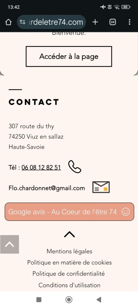 Ancien site Wix (aucoeurdeletre74.com), capture 7