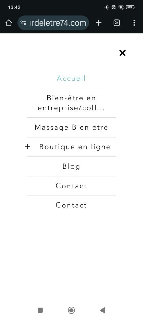 Ancien site Wix (aucoeurdeletre74.com), capture 8