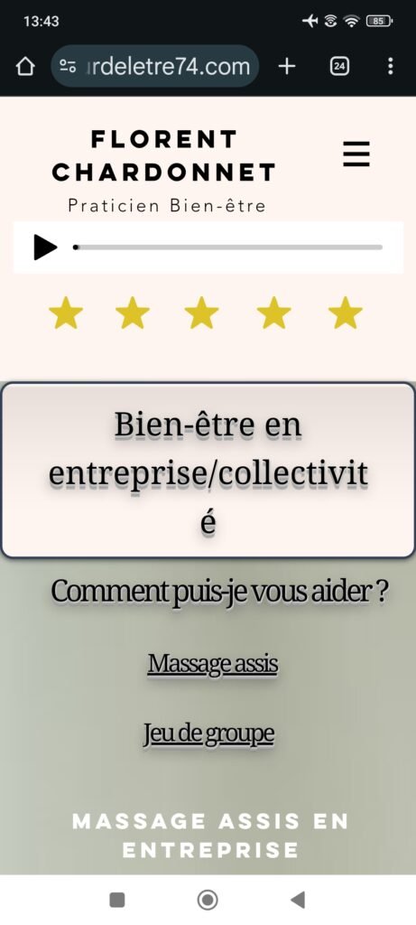 Ancien site Wix (aucoeurdeletre74.com), capture 9